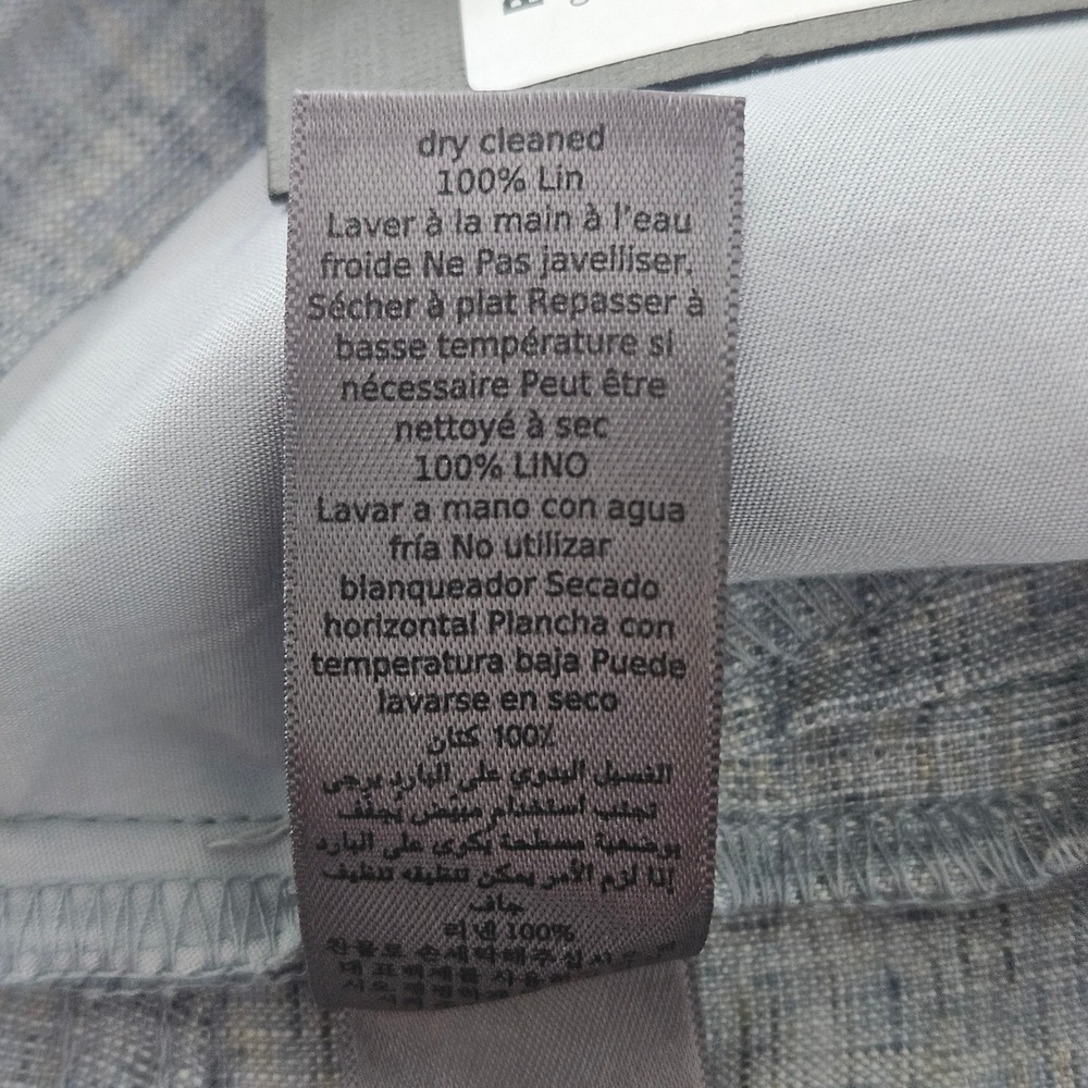 John Varvatos Pants Men's 38 NWT 100% Linen Dusted Blue P293Z2-ECMA $498 Preppy - Picture 14 of 15